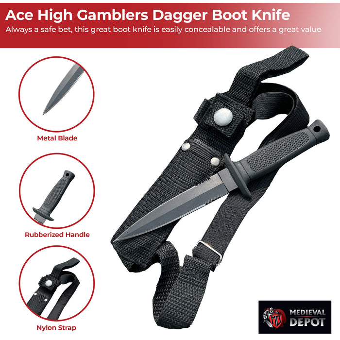 Ace High Gamblers Dagger Boot Knife