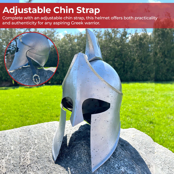 Aegis of Athena Greek Hoplite Battle-Scarred Helmet