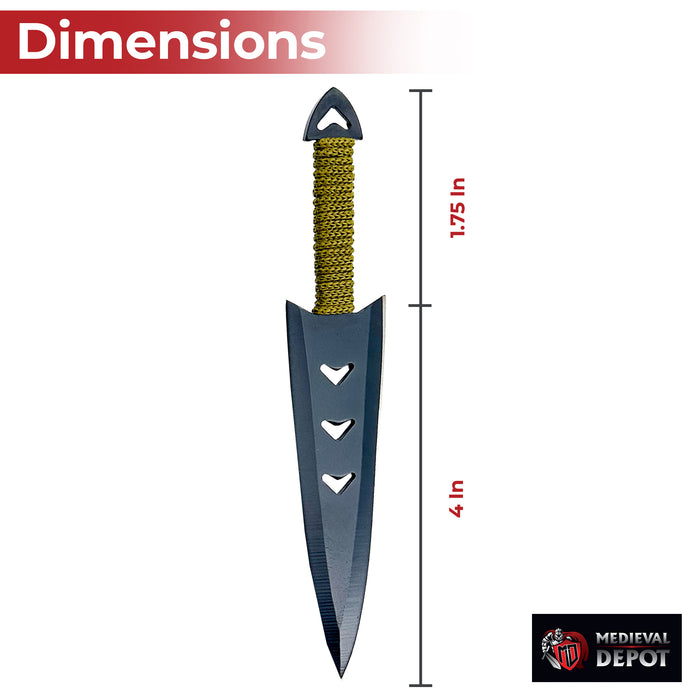 Apache Warrior Arrowhead Six Throwing Knife Set
