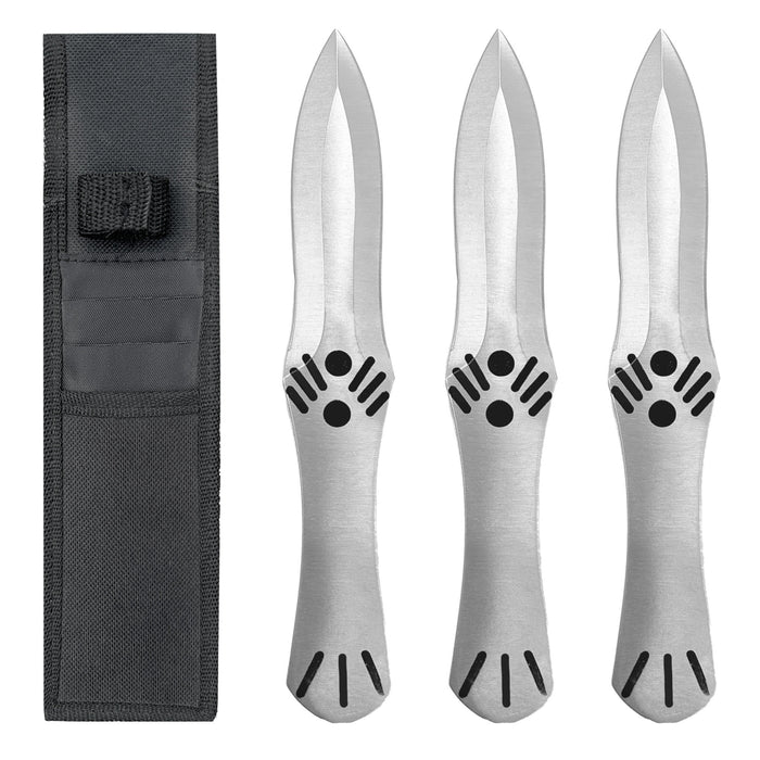 Assassins Creed Brotherhood Silver 3 Piece Throwing Knife Set