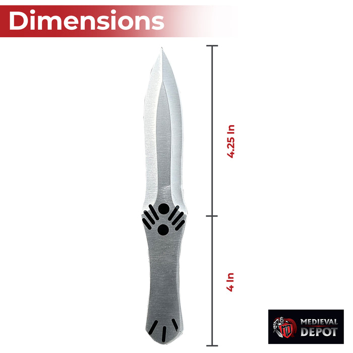 Assassins Creed Brotherhood Silver 3 Piece Throwing Knife Set