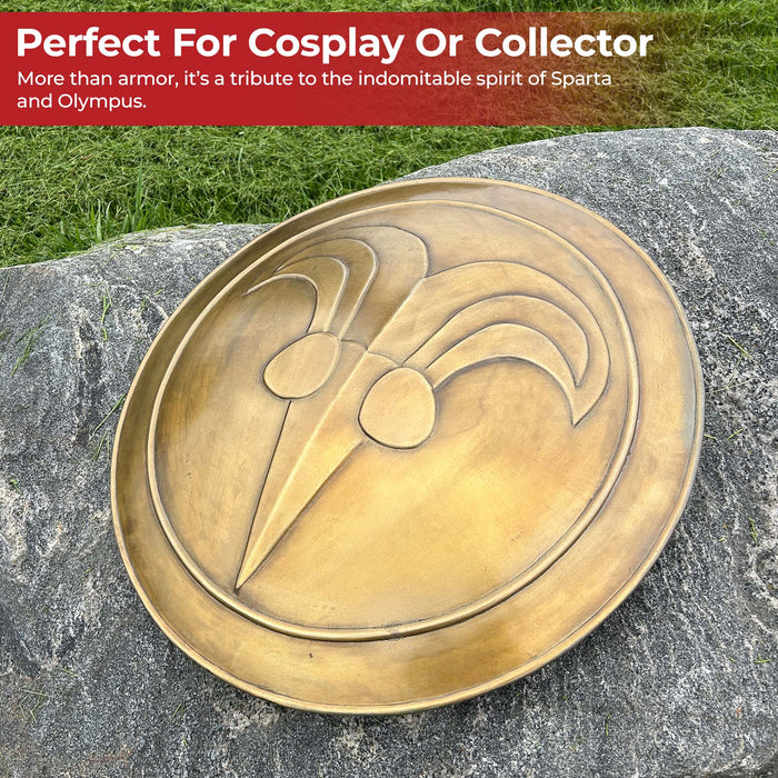 Antiqued Greek Cimmerian Barbarian Ram's Head Battle Shield