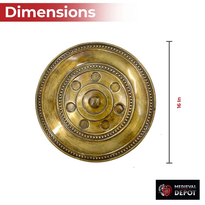 Authentic Roman Buckler Arena Shield for Gladiators & Legionaries