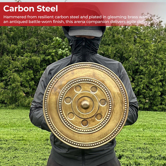 Authentic Roman Buckler Arena Shield for Gladiators & Legionaries