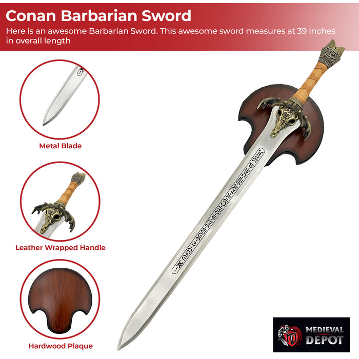 Barbarian Father's Medieval Rams Head Sword