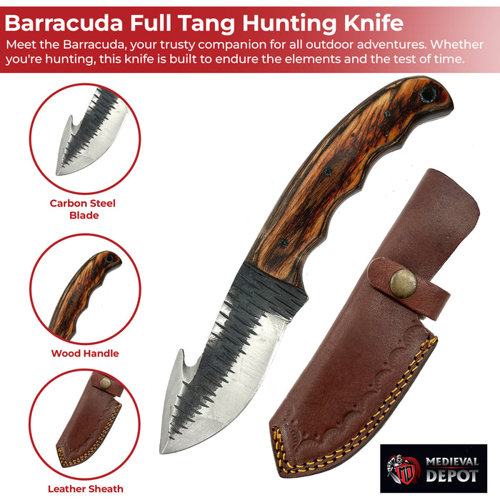 Barracuda Full Tang Gut Hook Outdoor Hunting Knife