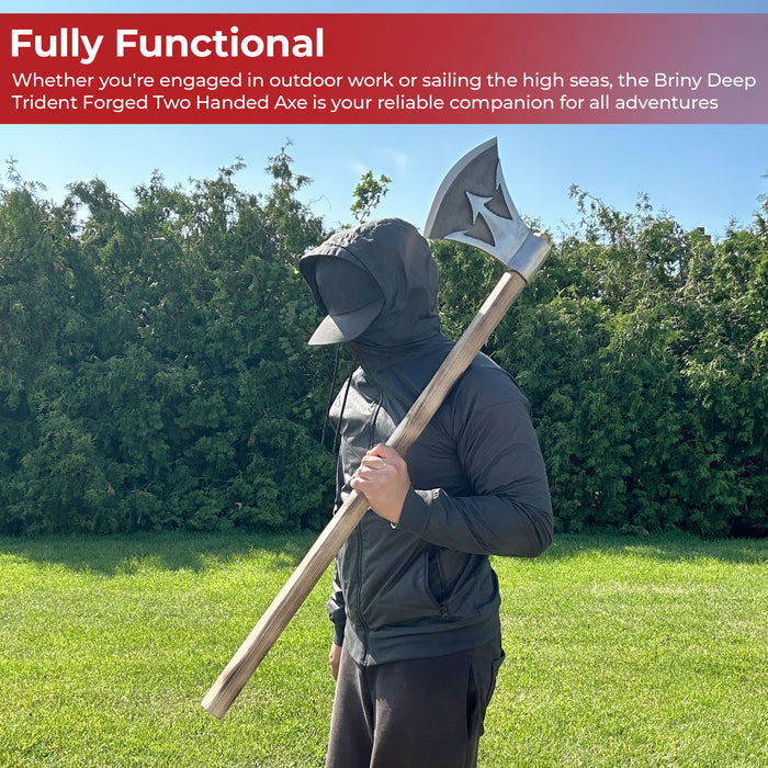 Briny Deep Trident Forged Large Two Handed Axe