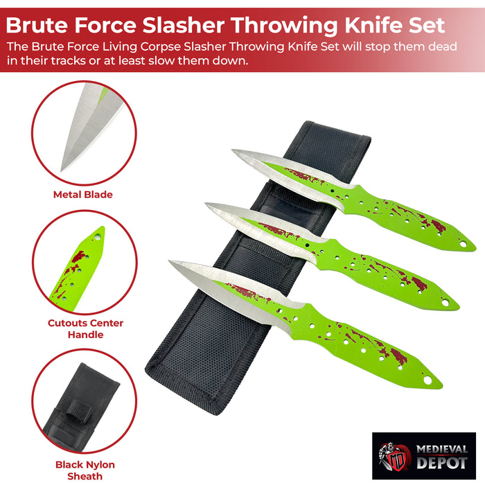 Brute Force Slasher Throwing Knife Set