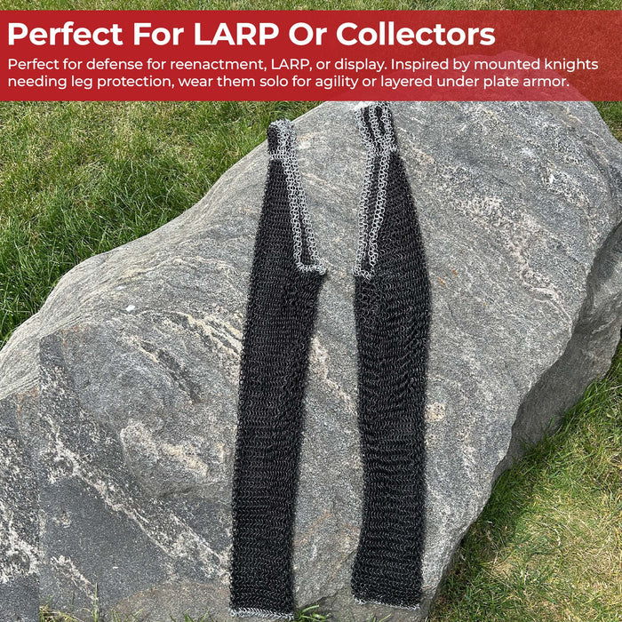 Battle-Ready Chainmail Chausses Leg Armor