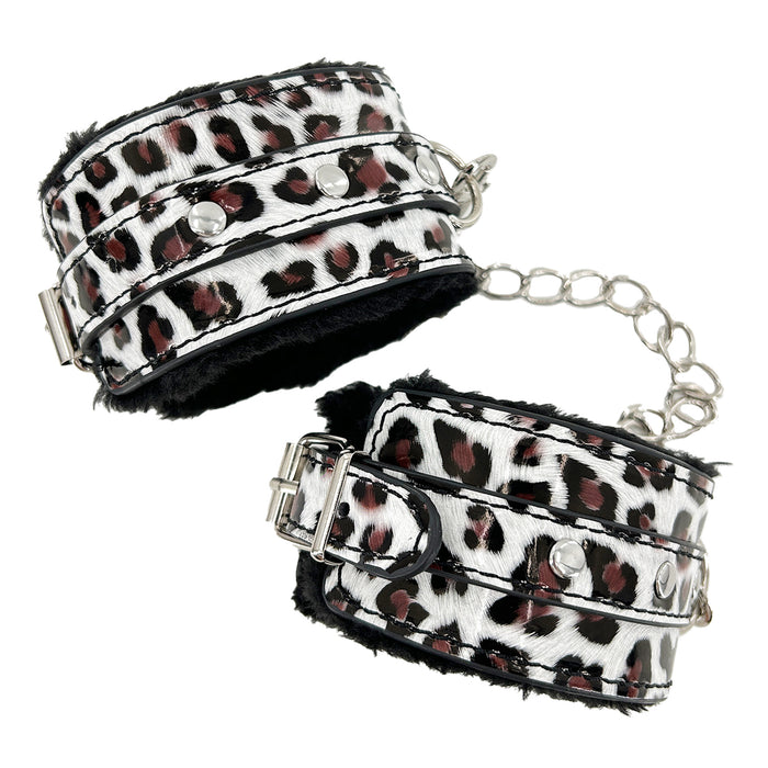 Cheetah Print Full Bondage Restraint Set