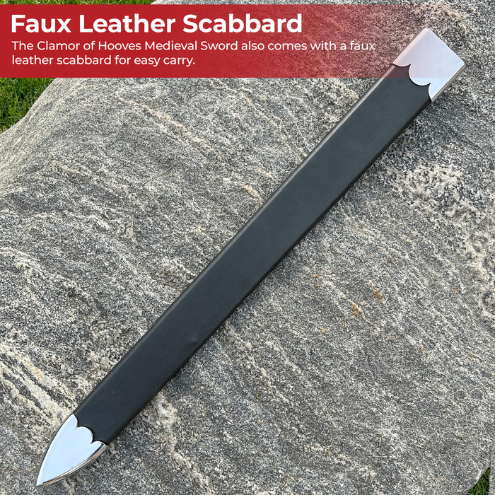 Clamor of Hooves Carbon Steel Medieval Sword