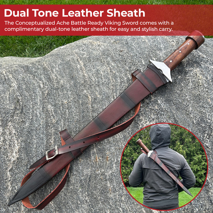 Conceptualized Ache Full Tang Battle Ready Viking Sword