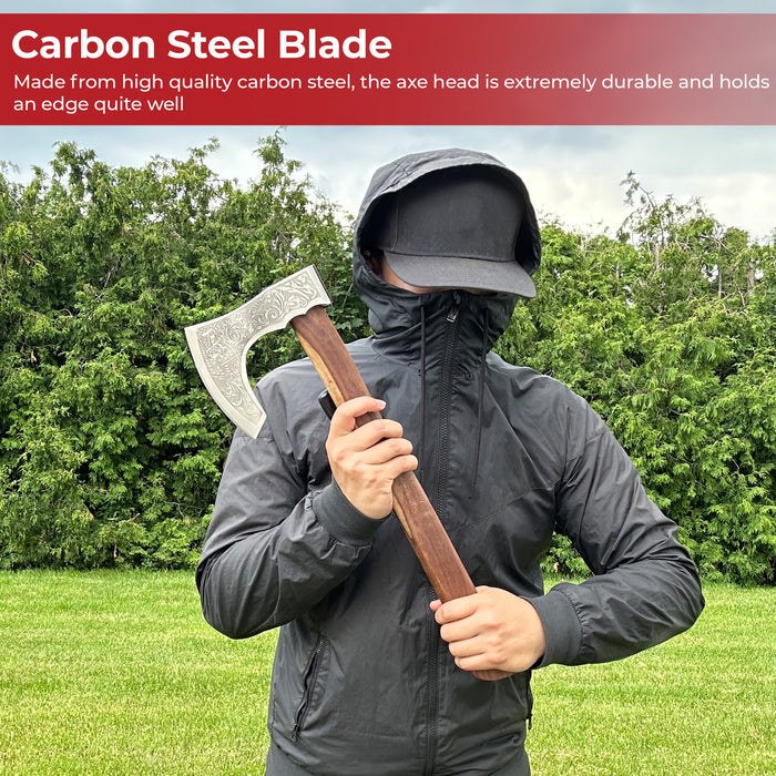 Cowboy Up Carbon Steel Outdoor Bearded Axe