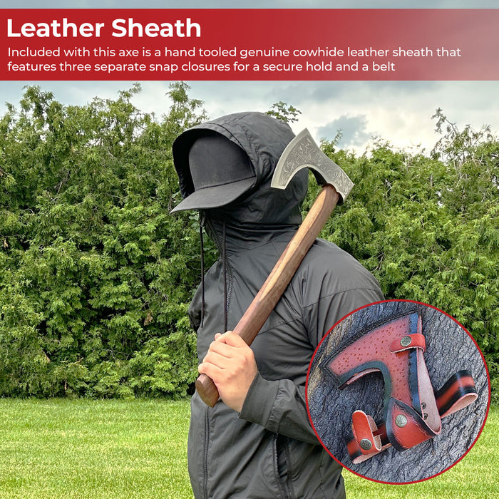Cowboy Up Carbon Steel Outdoor Bearded Axe