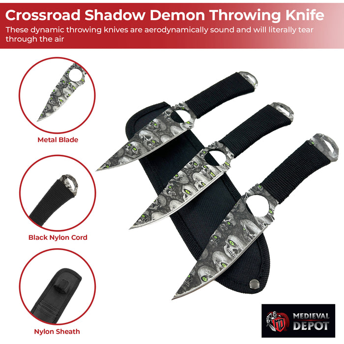 Crossroad Shadow Demon Throwing Knife Set