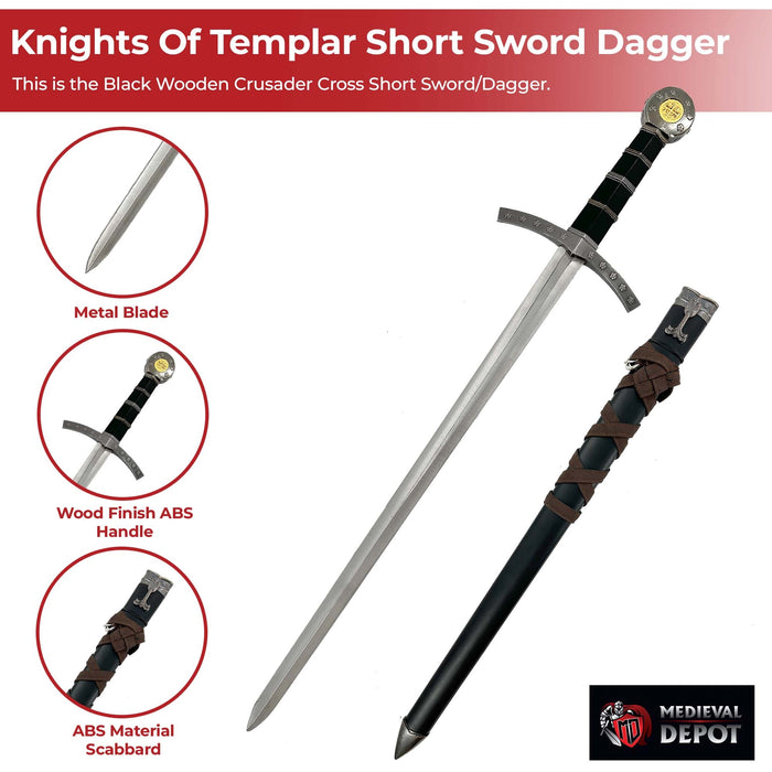 Crusader Knights Of Templar Short Sword Dagger