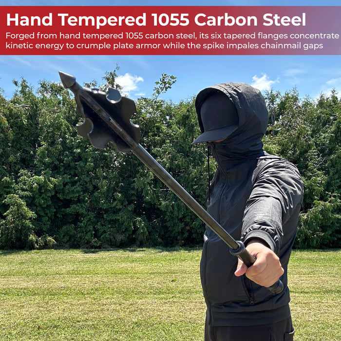 Cold Steel MAA Gothic Flanged Mace - 1055 Carbon Steel Plate-Armor Crusher