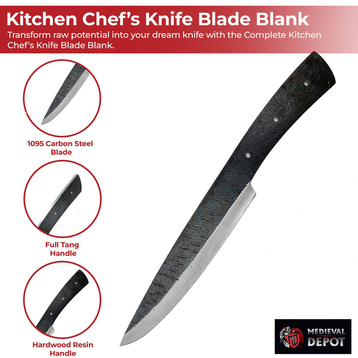 Chef's Kitchen Knife Blade Blank