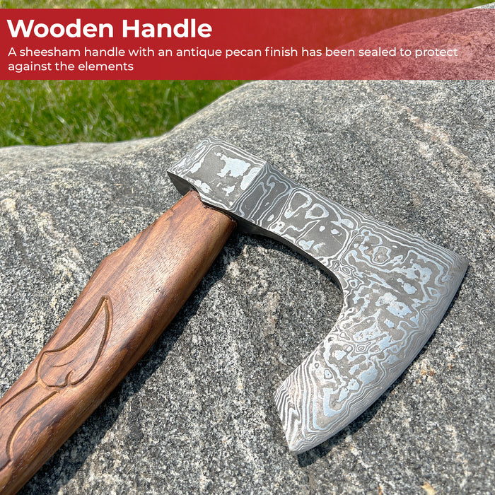 Damascus Handmade Hunt For Life™ Supreme Quality Bearded Axe
