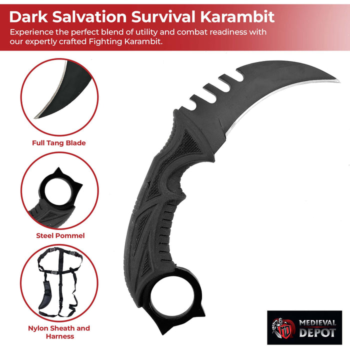 Dark Salvation Fixed Blade Survival Karambit
