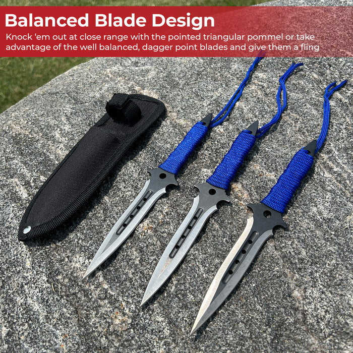 Dawn Sky Triple Threat Ninja Throwing Knife Set