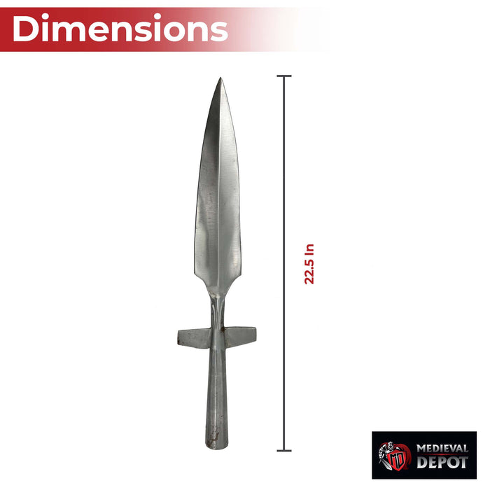Deflect Option Medieval Hand Forged Winged Spearhead