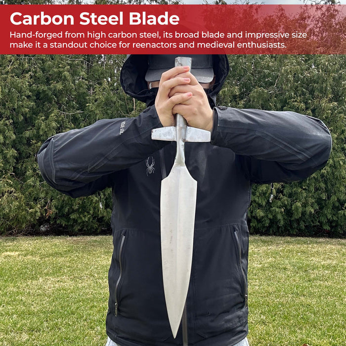 Deflect Option Medieval Hand Forged Winged Spearhead