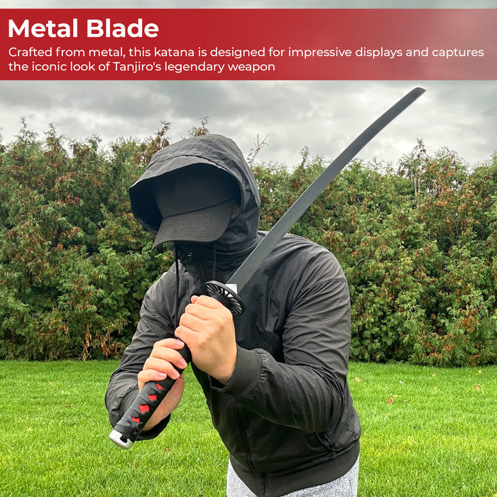Tanjiro Kamado Demon Slayer Black Blade Nichirin Katana Sword