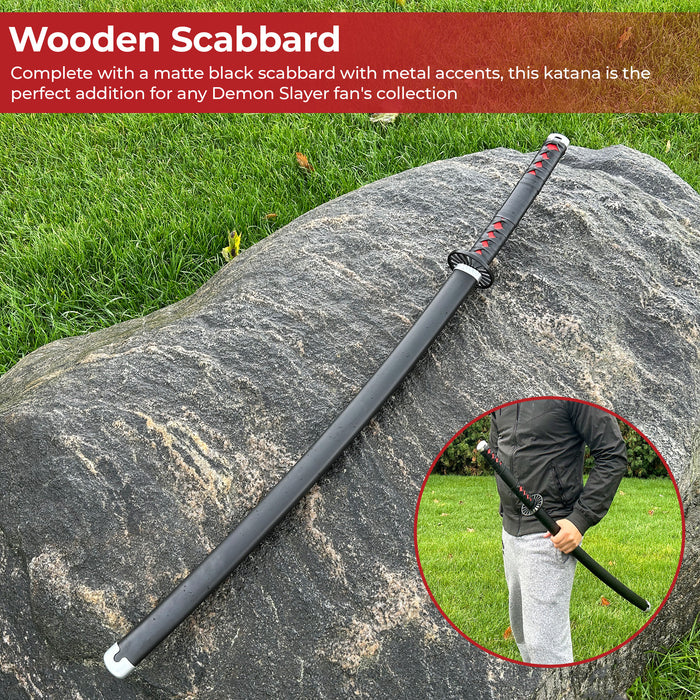 Tanjiro Kamado Demon Slayer Black Blade Nichirin Katana Sword