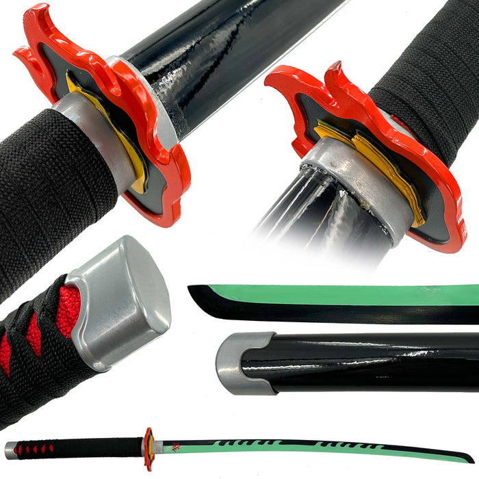 Tanjiro Kamado Demon Slayer Flame Guard Nichirin Katana Sword