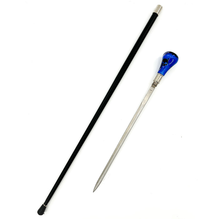 Devil's Skull Crusader Removable Blade Blue Sword Cane