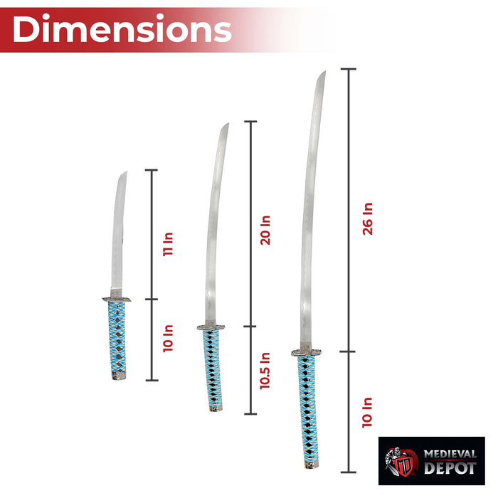 Dragon Edge Three Sword Katana Sword Set With Stand