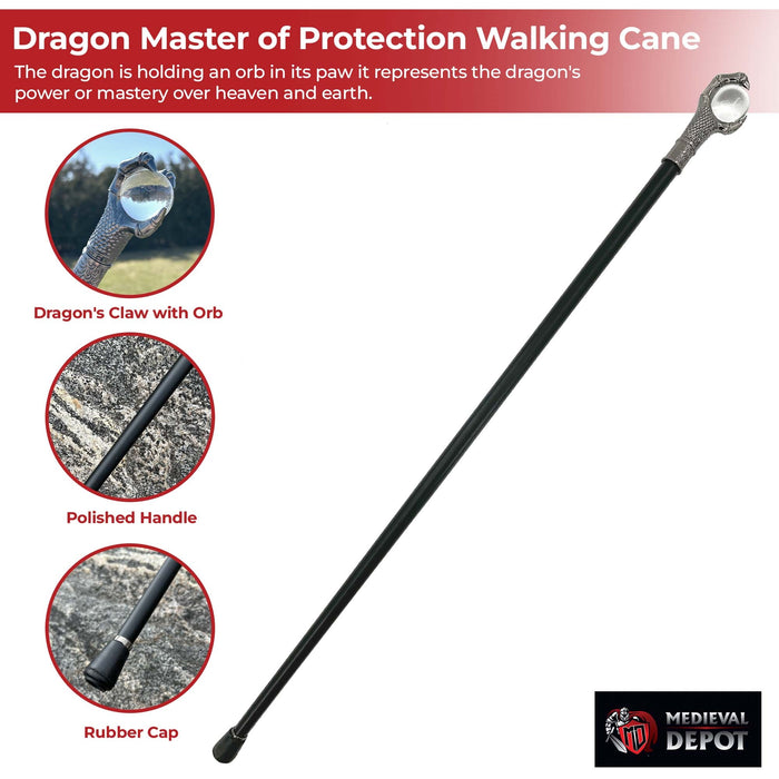 Dragon Master of Protection Walking Cane