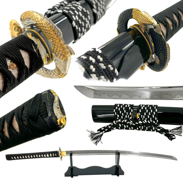 Dance of the Koi 1060 Damascus Steel Handmade Katana