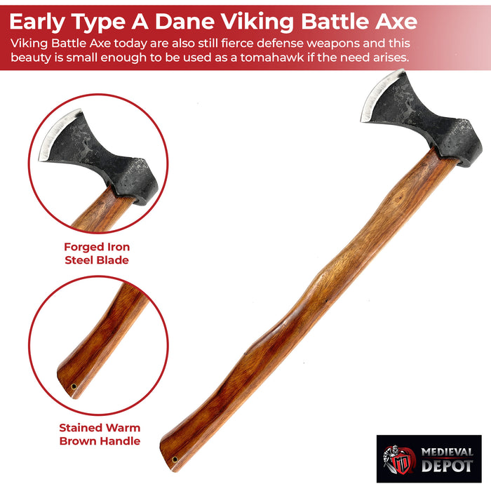Early Type A Dane Viking Battle Axe