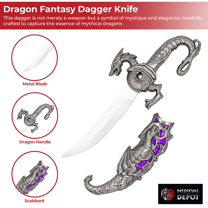 Enchanted Twilight Purple Dragon Dagger