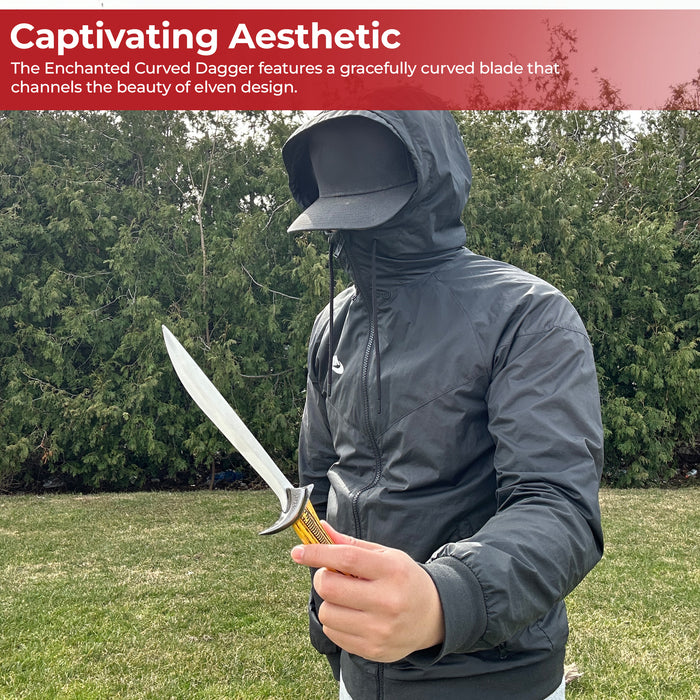 Elven Crest Enchanted Curved Dagger