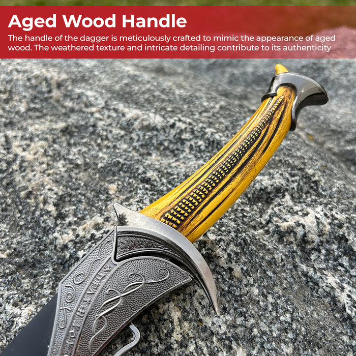 Elven Crest Enchanted Curved Dagger