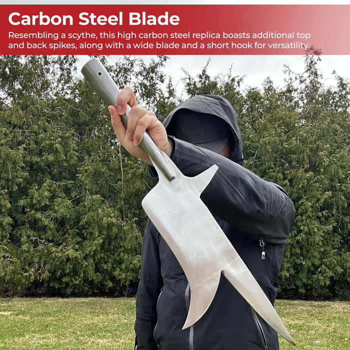 Farm to Battlefield Medieval Bill Spearhead with Back Spike and Hook