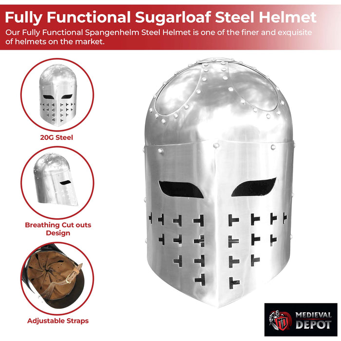 Fully Functional Sugarloaf Steel Helmet