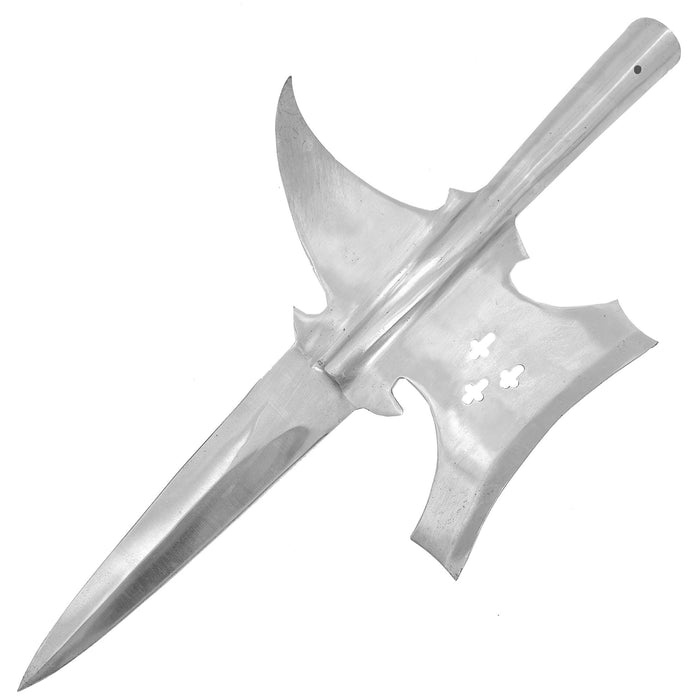 Functional Templar Knight Triple Edge Medieval Halberd Spearhead