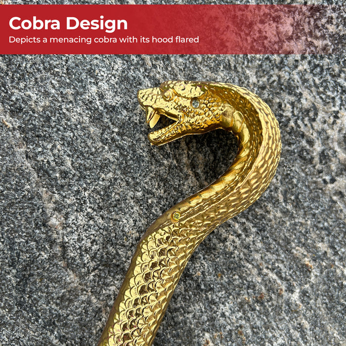 Golden Pharaoh King Cobra Walking Cane