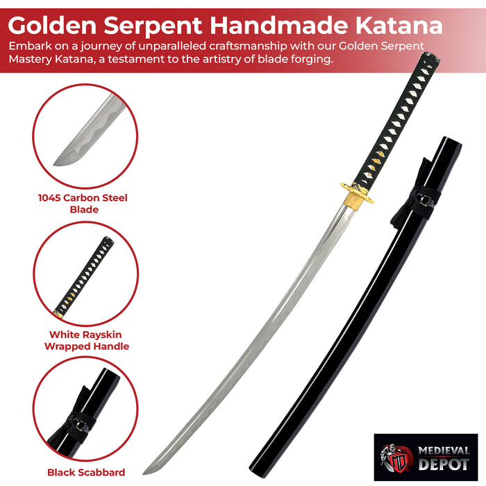 Golden Serpent Handmade Katana