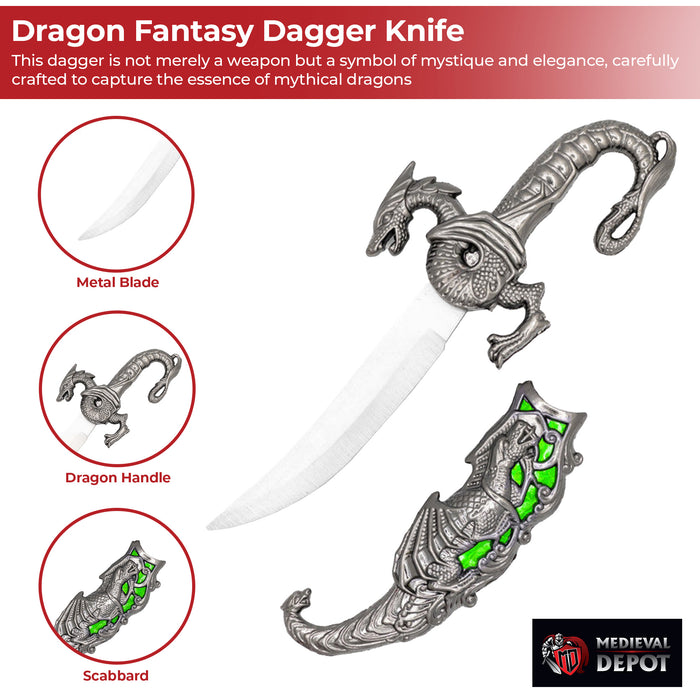 Green Dragon Fantasy Dagger Knife
