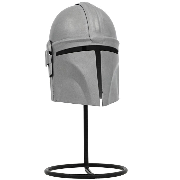 Miniature Galactic Bounty Hunter Helmet Display with Stand