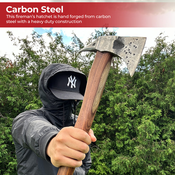 Hand Forged Fire Warden Pickaxe Hatchet