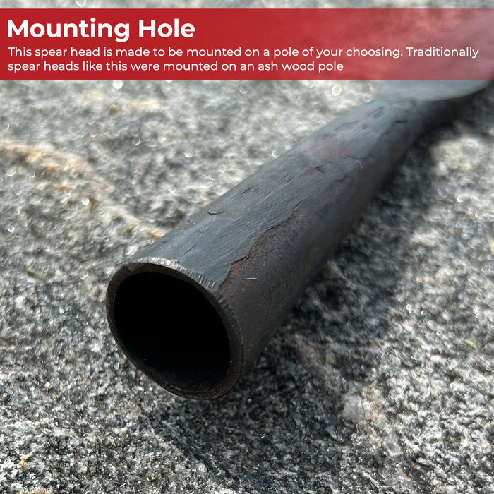 Hand Forged Viking Saga Iron Spear Head