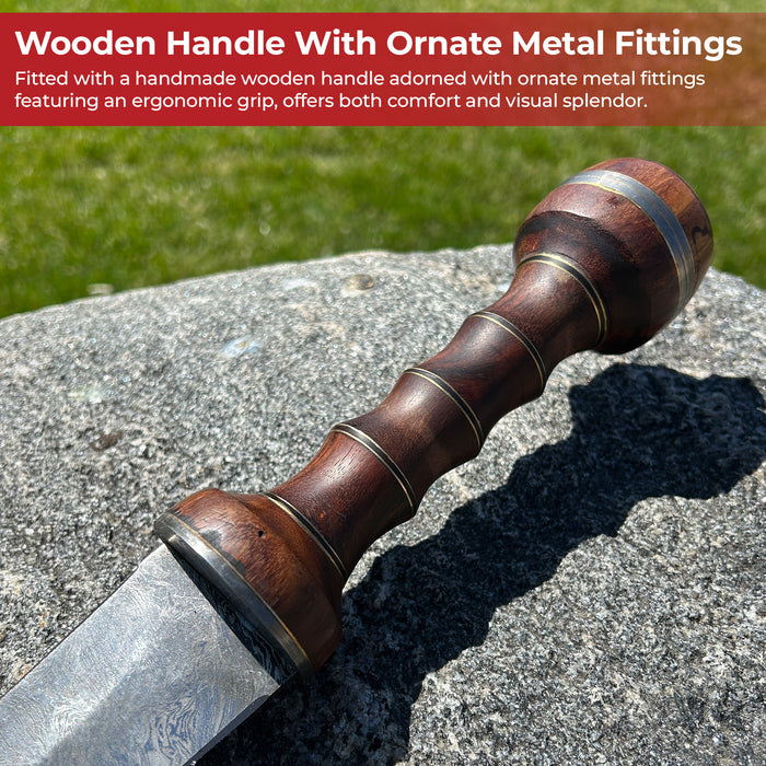 Handmade Damascus Steel Roman Gladius XV Legion Edition