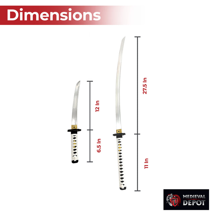 Handmade Katana and Tanto Set from Ghosts of Tsushima Clan Sakai Edition