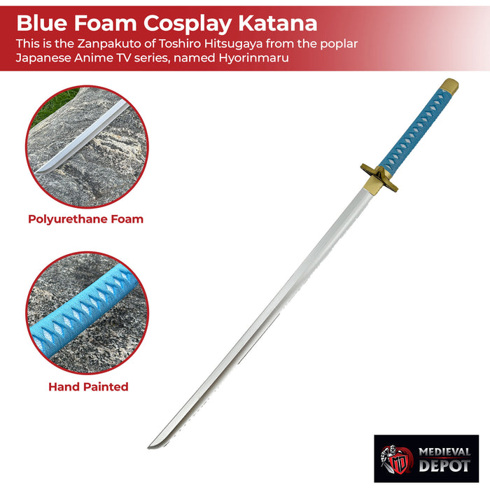 Bleach Hitsugaya Toshiro Hyorinmaru Anime Blue Foam Cosplay Katana Sword